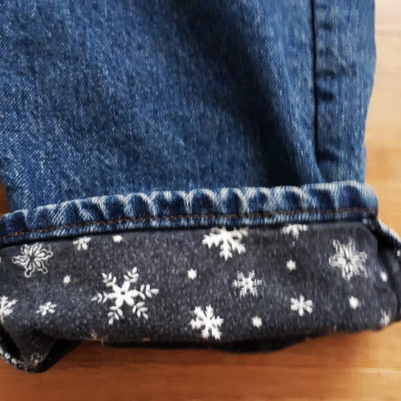 Vintage LL Bean Double L Relaxed Fit Flannel Lined Women's Jeans Size 14 Reg. - Picture 4 of 7